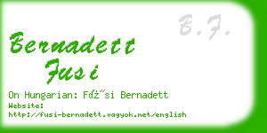 bernadett fusi business card